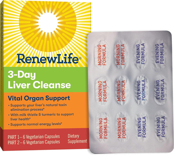 Renew Life Cleanse, Adult, 3-Day Liver Cleanse, Dietary Supplement, 2-Part Program