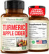 Organic Apple Cider Vinegar Capsules with Turmeric and Ginger for Joint Health, 60 Vegan ACV Supplements