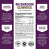 Mushroom Gummies for Adults - 10-in-1 Functional Supplement for Mood and Focus, Vegan Raspberry Flavor, 60 Count