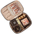 NISHEL Travel Makeup Bag Women, Cosmetic Organizer Case, Portable Travel Essentials Case for Travel-Size Accessories Bottles, Brushes, and Skin Care Products, Black