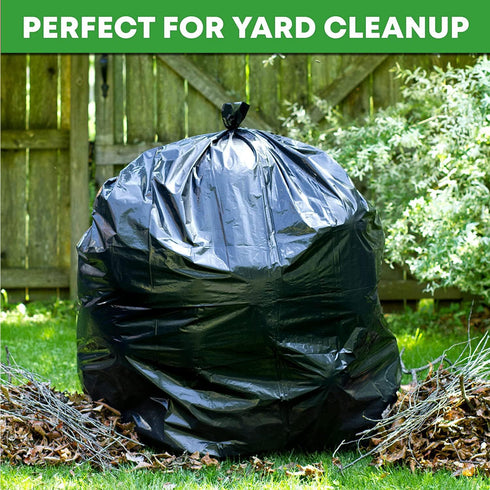 33 Gallon Heavy Duty Black Trash Bags, Upgraded Large Can Liners, 60 Count, 32"x39" Inch