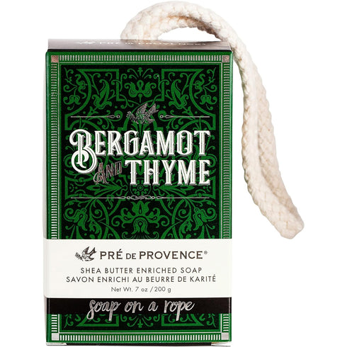 Pre de Provence Men's Fragrance Collection, Bergamot & Thyme, Soap On A Rope, 200 G