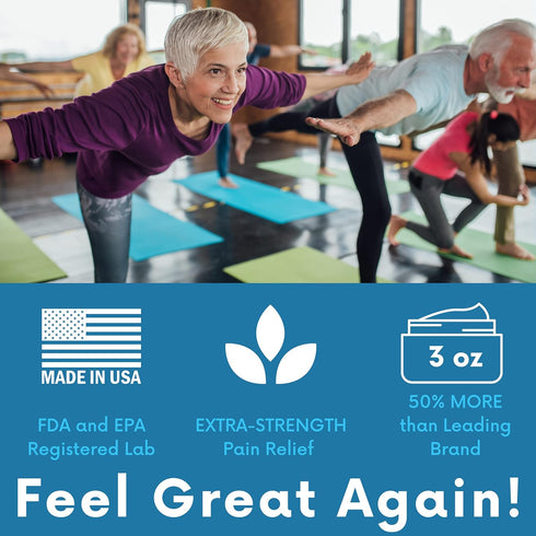 FLEXA Natural Relief Cream, 3 Oz Jar - Use on Muscles, Back, Neck, and Joints with Arnica, Menthol, and Tea Tree Oil