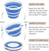 Goderewlid Collapsible Bucket 2.6 Gal/10L, BPA-Free - Portable Foldable Water Pail for Home, Outdoors, Car Wash, Blue