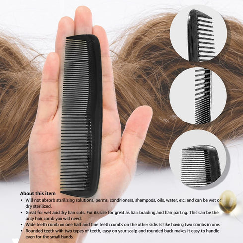 Soft 'N Style Hair Care 4-Pack Comb - Not Breakable - Mens Comb/Fine Tooth Comb