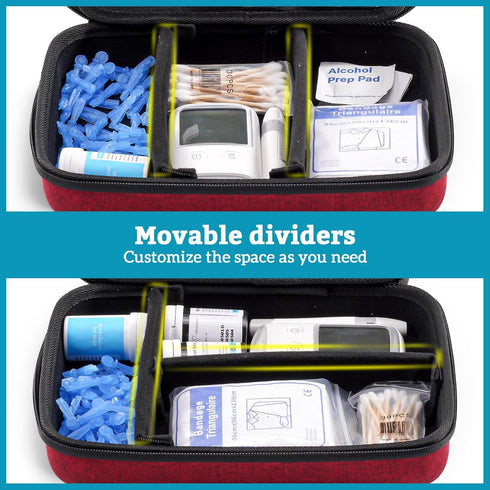 ProCase Diabetic Supplies Hard Travel Case, Diabetes Storage Bag for Glucose Meter, Insulin Pen, Blood Sugar Test