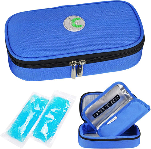 YOUSHARES Insulin Cooler Travel Case - Portable Diabetic Insulated Organizer Bag for Insulin Pen and Supplies with 2