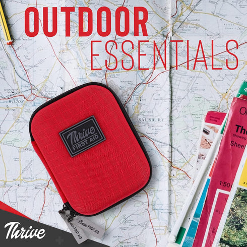 Thrive Travel Essentials Mini First Aid Kit - 66 FSA HSA Approved Products (Shell)
