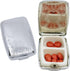 Set of 2 Etched Rectangular Pocket Purse Pill Box & Organizer with Dual Compartments (Victorian)