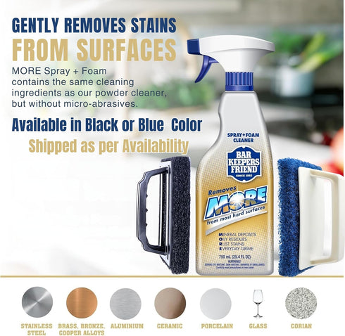 ONE96NINE 2 Daily Shower Spray Kit with Items, Hard Water Spray Foam Cleaner with Glass Stain Remover Scrub Brush. An