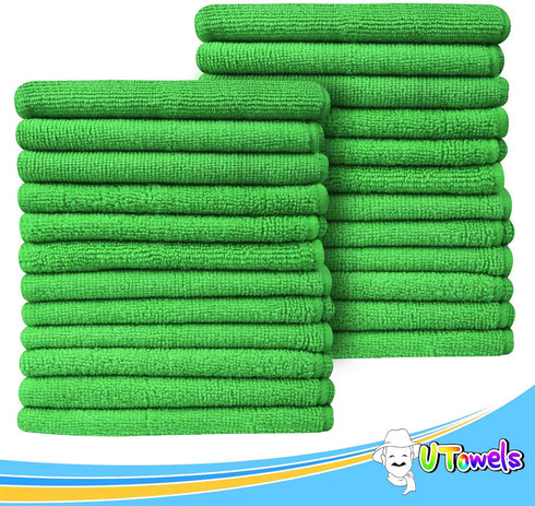 Cleaning Towel Washcloths, 12" x 12" Microfiber Rags, Reusable Shop Towels for Kitchen and Household Use