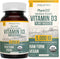 Organic Vitamin D3 5,000 IU - 60 Capsules, 100% Whole Food & Plant-Based, Vegan, Enhanced with Prebiotic & Superfood