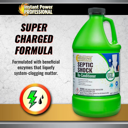 Instant Power Professional Septic Shock Re-Conditioner, 67.6 Fl. Oz, Septic Tank System Treatment