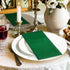 KAMMAK 100 Pack (16.5 16.5 inch) Green Napkin Disposable Cloth Like Dinner Paper Napkins with Pocket Folded Guest Hand