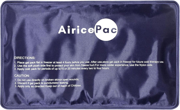 Ice Packs for Injuries, Reusable Gel Cold Pack for Pain Relief, 7”x 11”, Blue for Neck, Shoulder, Ankle, Elbow, Back.