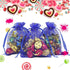SUNGULF 100Pcs Sheer Organza Drawstring Pouches, 4x5 Inches, Blue, Wedding Party Favor Bags