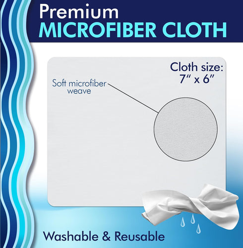 Clear View Lens Cleaner Kit - Travel Size, Integrated Cloth and Cleaner, Compact, Refillable, Safe for All Lenses