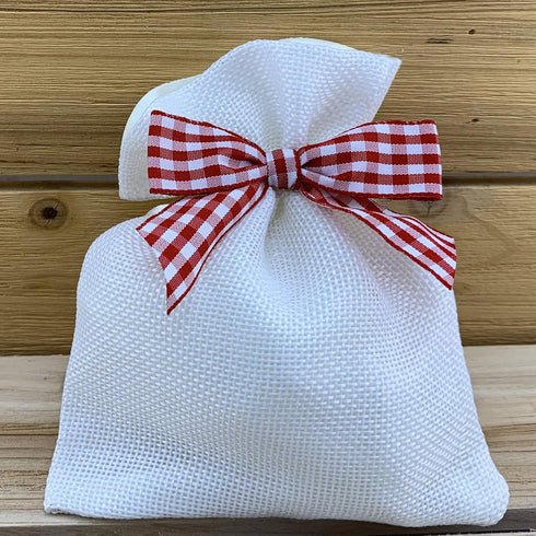 Red White Gingham Pre-Tied Bows - 3" Wide, Set of 12, Buffalo Check Ribbons for 4th of July Decor