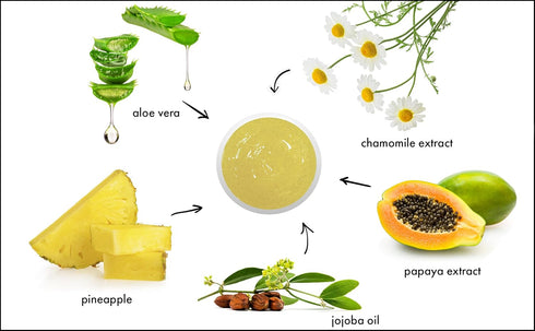 RAYA Pineapple Enzyme Facial Scrub (120) | Exfoliating Facial Scrub for Combination Skin, Glowing Complexion