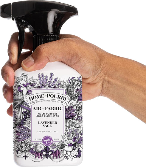 Home-Pourri Air + Fabric Multi-Purpose Odor Freshener Spray, Lavender Sage, 11 Fl Oz