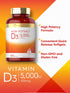 Carlyle Vitamin D3 5000 IU Softgels, 500 Count, Value Size, Non-GMO & Gluten Free, High Potency Formula, 125mcg