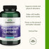 Swanson Magnesium Lactate Mineral Supplement for Muscle and Bone Health Support - 120 Capsules, 84mg Each