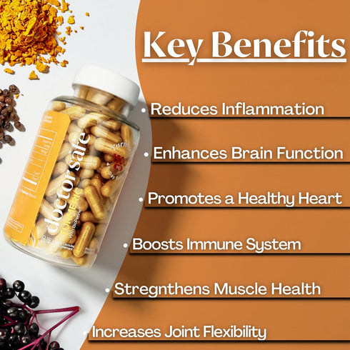 Turmeric Curcumin with Black Pepper Extract 1500mg - High Absorption Turmeric Supplement for Joint Support - 120