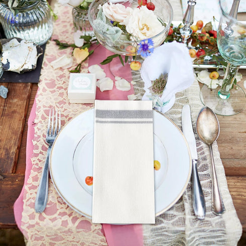Hugloogn 50Pack Parties,Halloween,Wedding,Kitchen,17 12Inch Disposable Dinner Napkins,Linen Feel Paper Guest