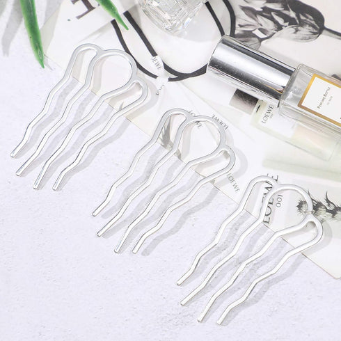 Metal Hair Clips 6pcs, 4 Teeth Hair Combs, DIY Hairpins Updo Accessory for Women - Wedding Hair Clip