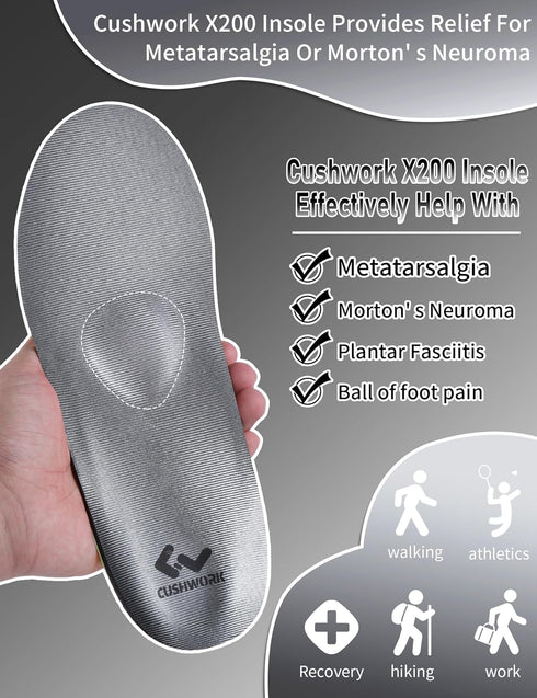 Morton's Neuroma Shoe Inserts for Metatarsalgia, Plantar Fasciitis, Orthotic Insoles for Arch Support, Men Women-D