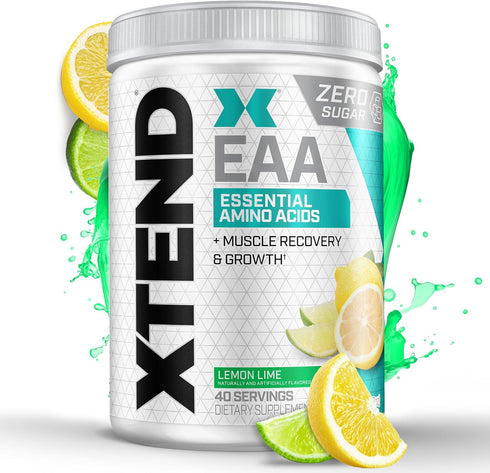 XTEND EAA + BCAA Powder - Muscle Recovery & Lean Muscle Growth with 9 Essential Amino Acids, Lemon Lime (40 Servings)