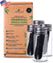 Natural Deep Clean Charcoal Floss, Mint Flavor Dental Floss in Glass Container, Pack of 4