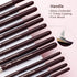 Jessup Professional Eye Makeup Brushes Set - 15pcs for Eyeshadow, Blending, and Eyeliner