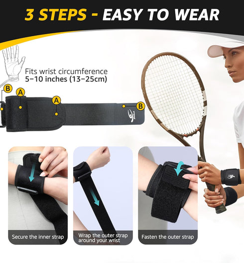 HiRui Wrist Compression Strap, Wrist Brace, Wrist Wraps for Fitness, Weight Lifting, Tendonitis, Carpal Tunnel