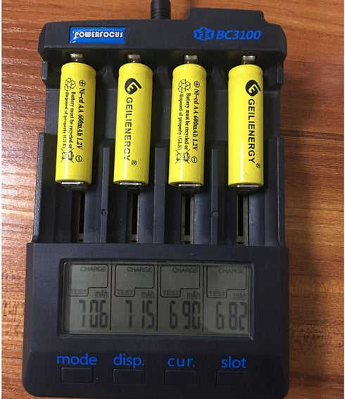 GEILIENERGY AA Size NiCd AA 600mAh 1.2V Rechargeable Batteries for Solar Lamp Solar Light(12 PCS)