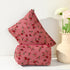 2 Pieces Red Rose Makeup Bag, Large Capacity Canvas Travel Toiletry Bag Organizer for Women