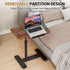 Naiveferry Height Adjustable Laptop Mobile Standing Desk with Wheels, Bedside Table Tilting Laptop Cart, Small Rolling