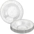 Glitter Silver Premium Plastic Round Dessert Bowl, 5 oz (12 Packs of 10), Elegant Durable for Events