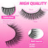 Veleasha 5D Faux Mink Cat Eye Lashes - Handmade False Eyelashes, 7 Pairs Luxurious Volume Pack (5D28)