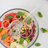 PARTY BARGAINS 8.75" Disposable Clear Plastic Serving Forks, 6 Pack, Heavy Duty Kitchenware for Catering and Parties