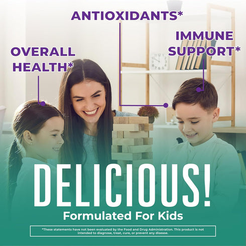 MaryRuth Organics Kids Immune Support Gummies | USDA Organic | Vitamin C, Zinc, and Elderberry Gummies for Kids| Immune Support for Kids Ages 4+ | Vegan | Non-GMO | Gluten Free | 60 Count