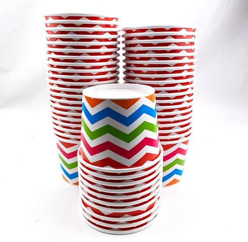 Heyiwell 12OZ Frozen 50PC Paper Ice Cream Cups&Disposable Yogurt Cups Dessert Bowls Snacks Cups for Hot or Cold