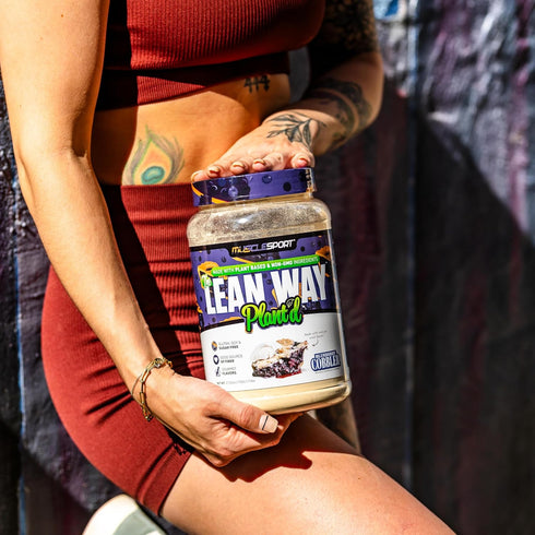Musclesport Lean Way Plant Protein - 20 Servings, Blueberry Cobbler Flavor, Pea & Brown Rice Protein Blend