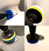 4 Piece Drill Brush Attachment Set, Scrubbing Pad and Sponge, Deep Cleaning Kit for Bathroom Kitchen and Car