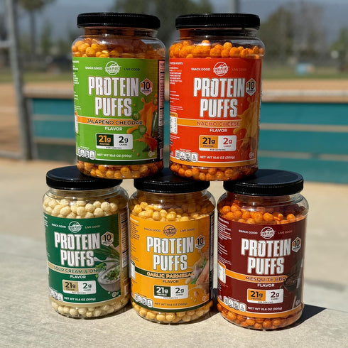 Twin Peaks Protein Puffs, Nacho Cheese, Keto Friendly, Low Carb Snack, 300g, 21g Protein