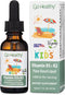 Go Healthy Kids Vitamins D3 K2 (MK-7), Liquid Vegan Drops for Children's Growth & Immune Support, 30 Servings