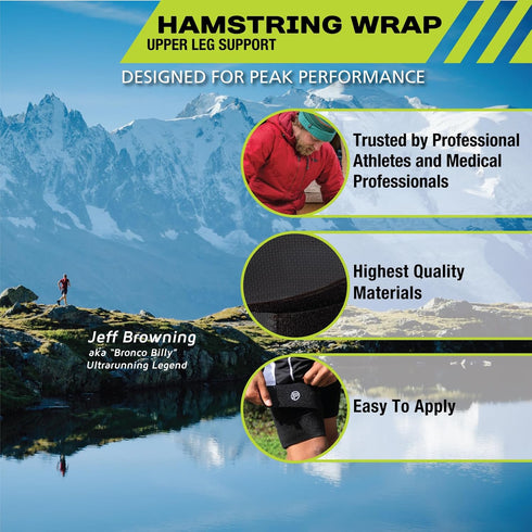 Pro-Tec Athletics Hamstring Compression Wrap, Black
