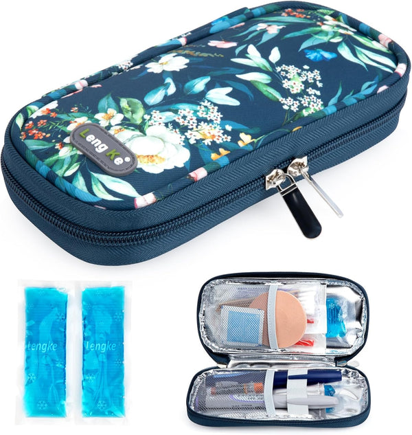 YOUSHARES Insulin Cooler Travel Case, Portable Refrigerated Medicine Case for Insulin Pen and Supplies with Ice Pack