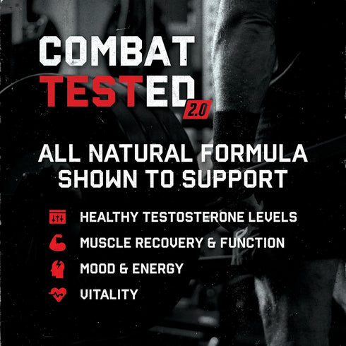 Jocko Fuel Test Booster for Men, Natural Endurance & Strength Booster, 120ct with Ginger Root, Shilijat & Tongkat Ali