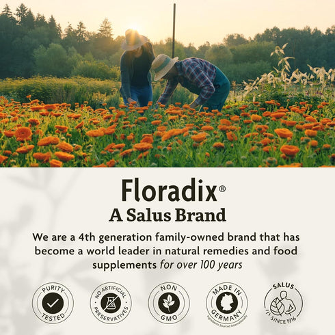 Floradix by Salus Calcium & Magnesium Liquid Herbal Supplement with Vitamin D, Zinc & Magnesium Citrate, 17 oz